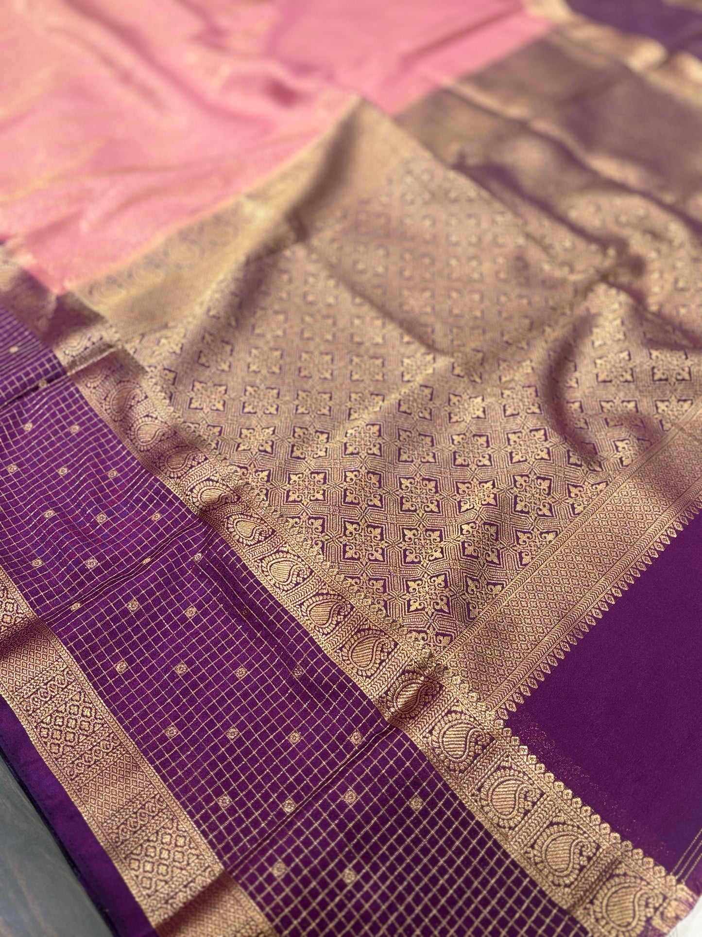 Semi Mysore Crape Saree