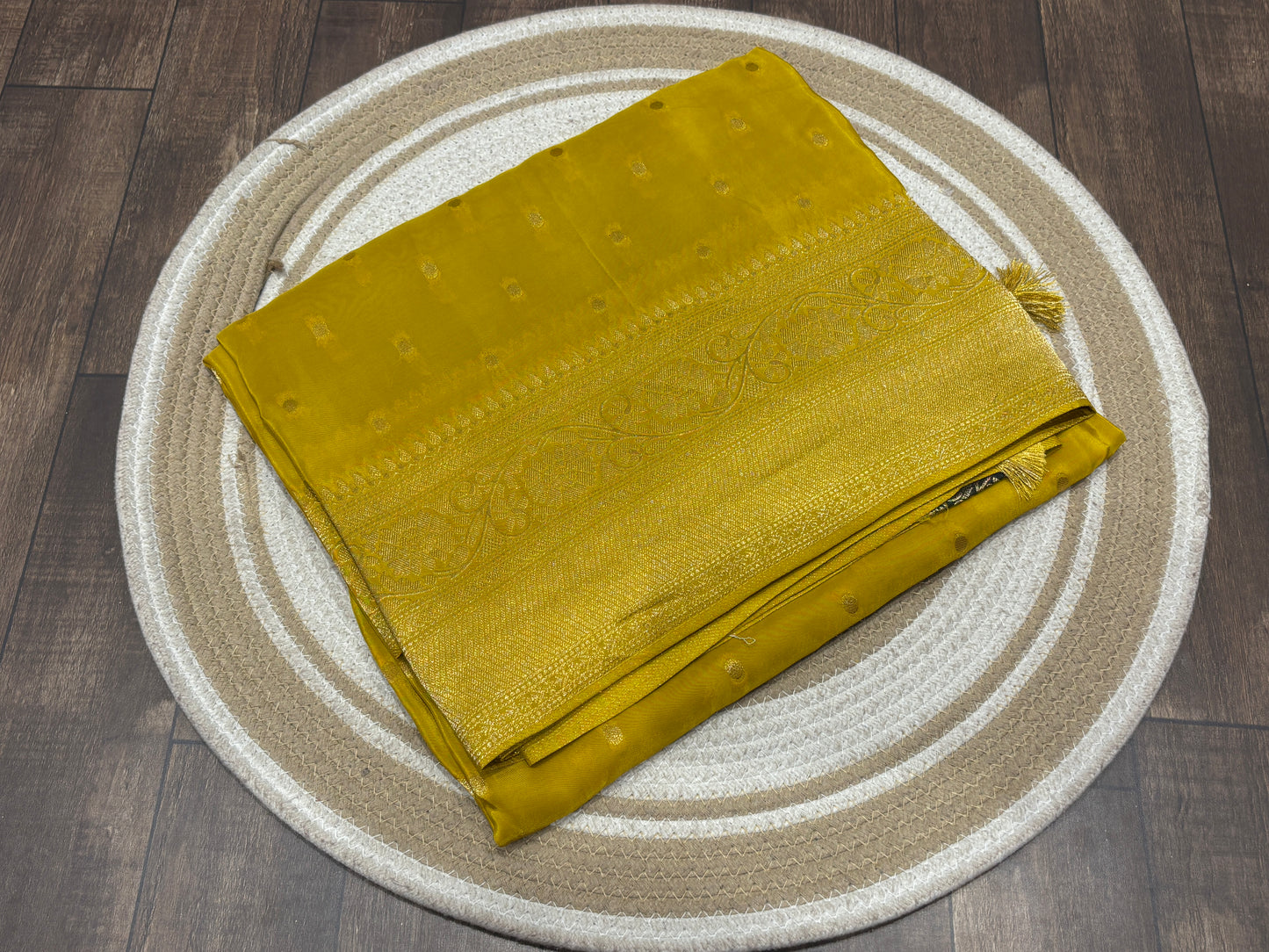 Satin crape saree