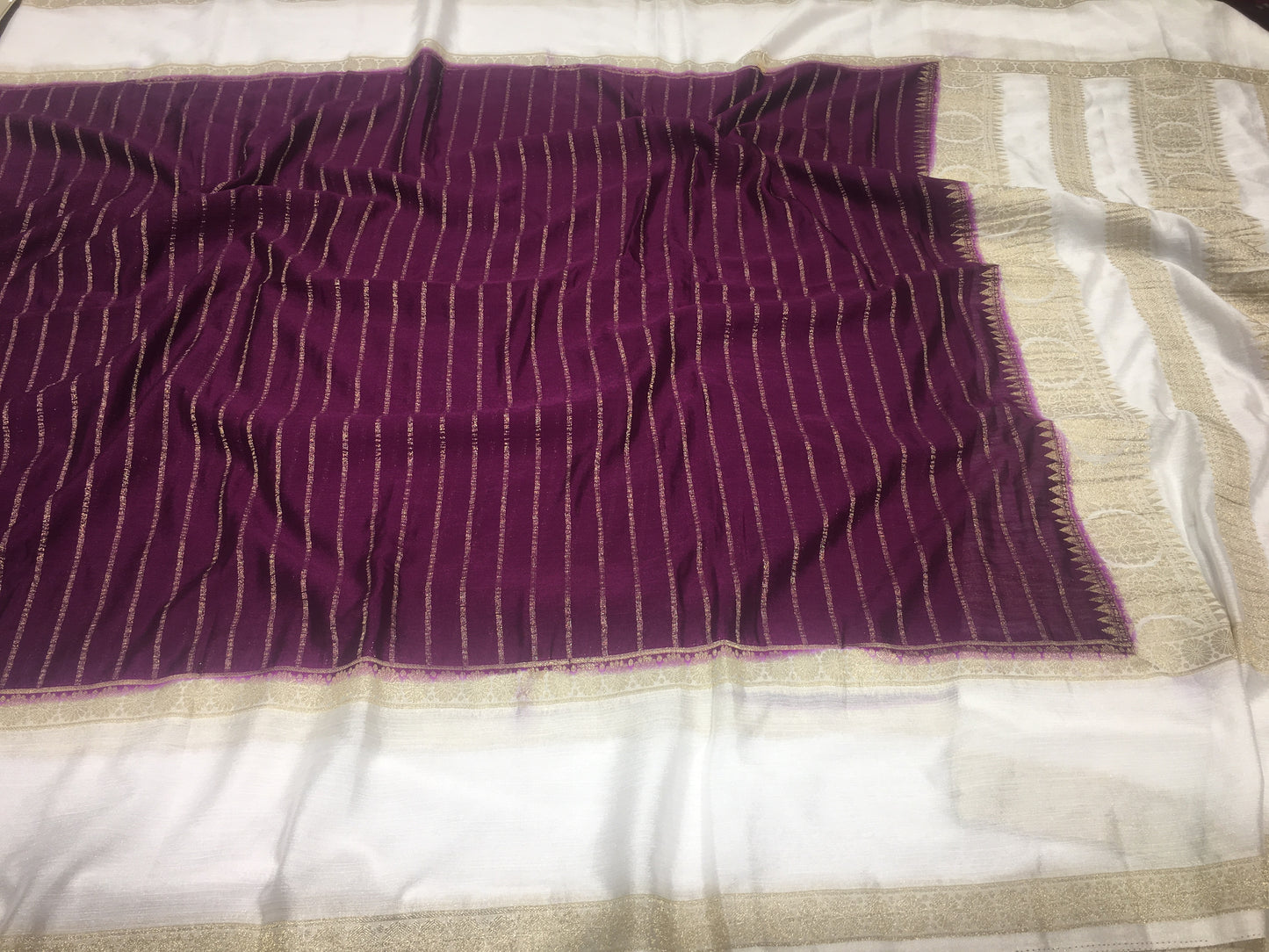 Chiffon crape saree