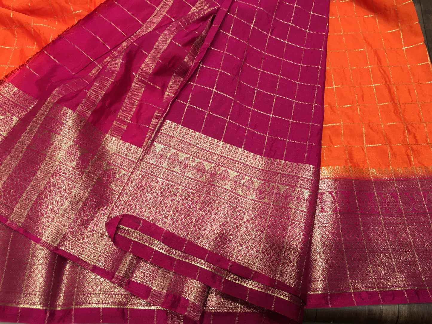 Semi Mysore Crape Saree