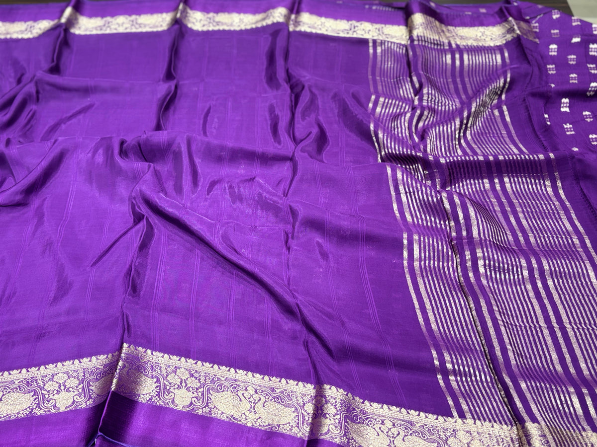 Semi Mysore Crape Saree