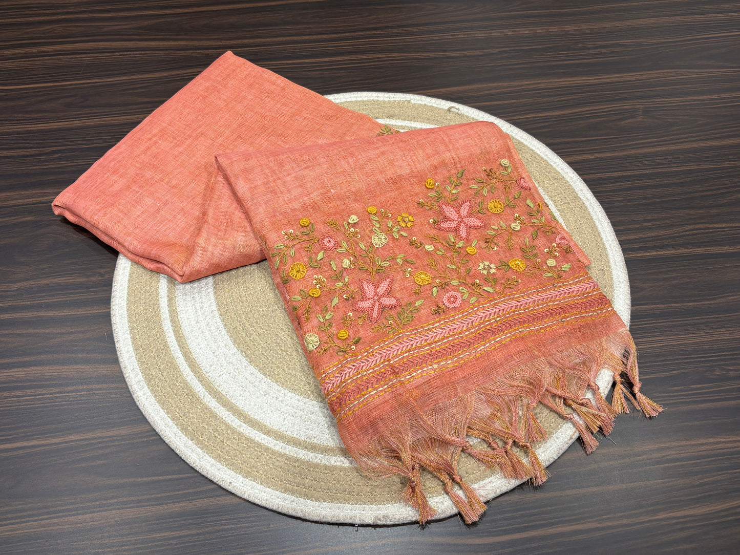 Lilen cotton saree