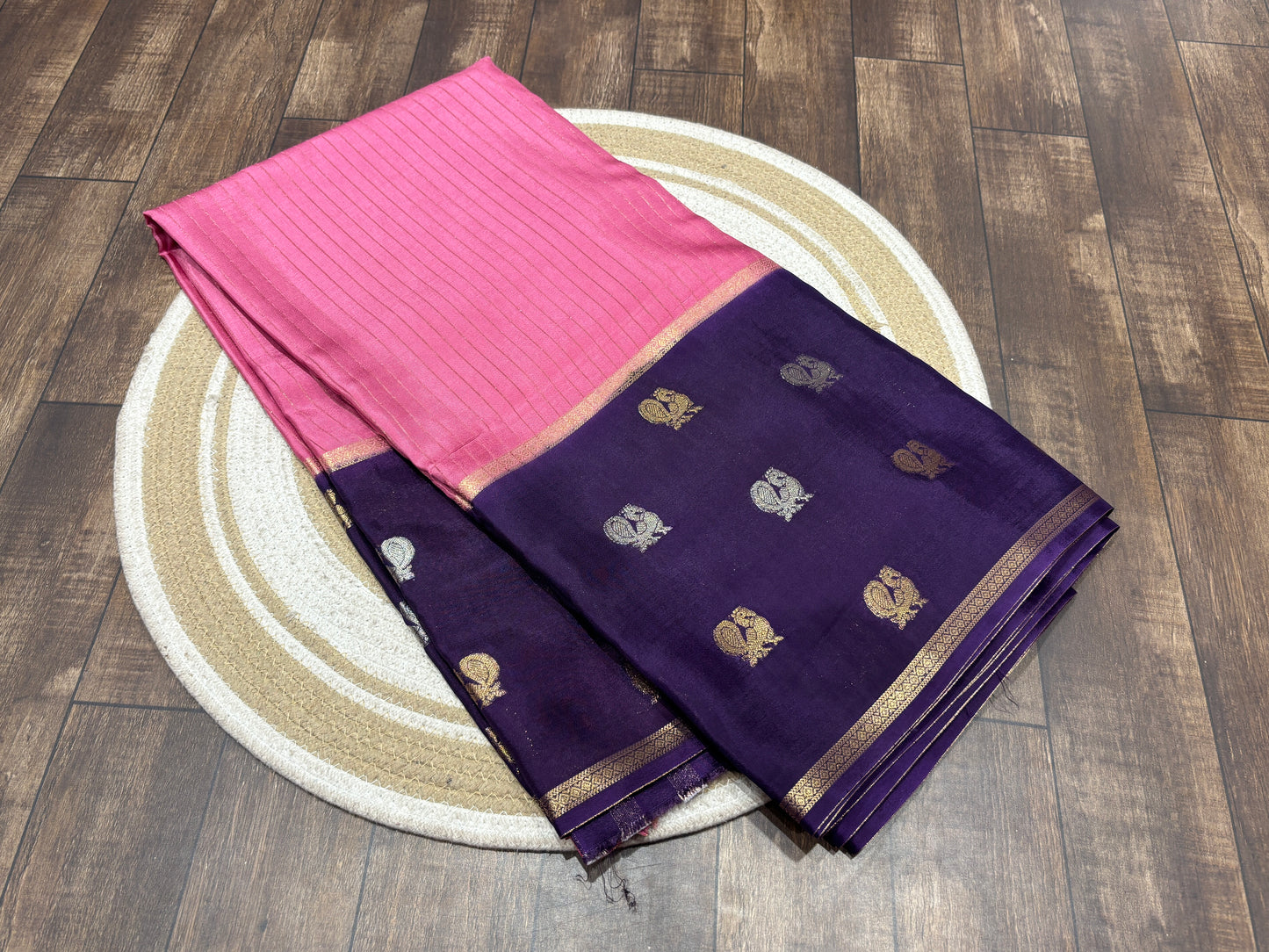 Semi Mysore crape saree