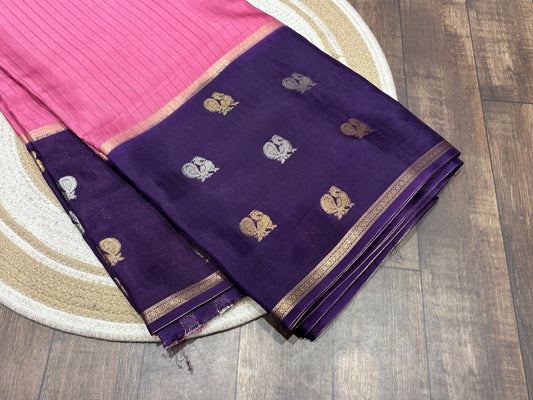 Semi Mysore crape saree
