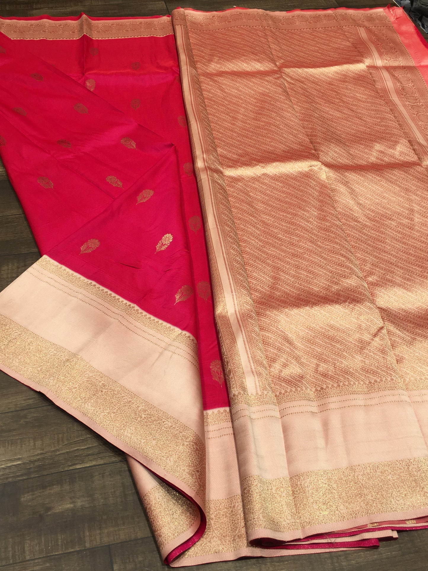 Satin crape saree