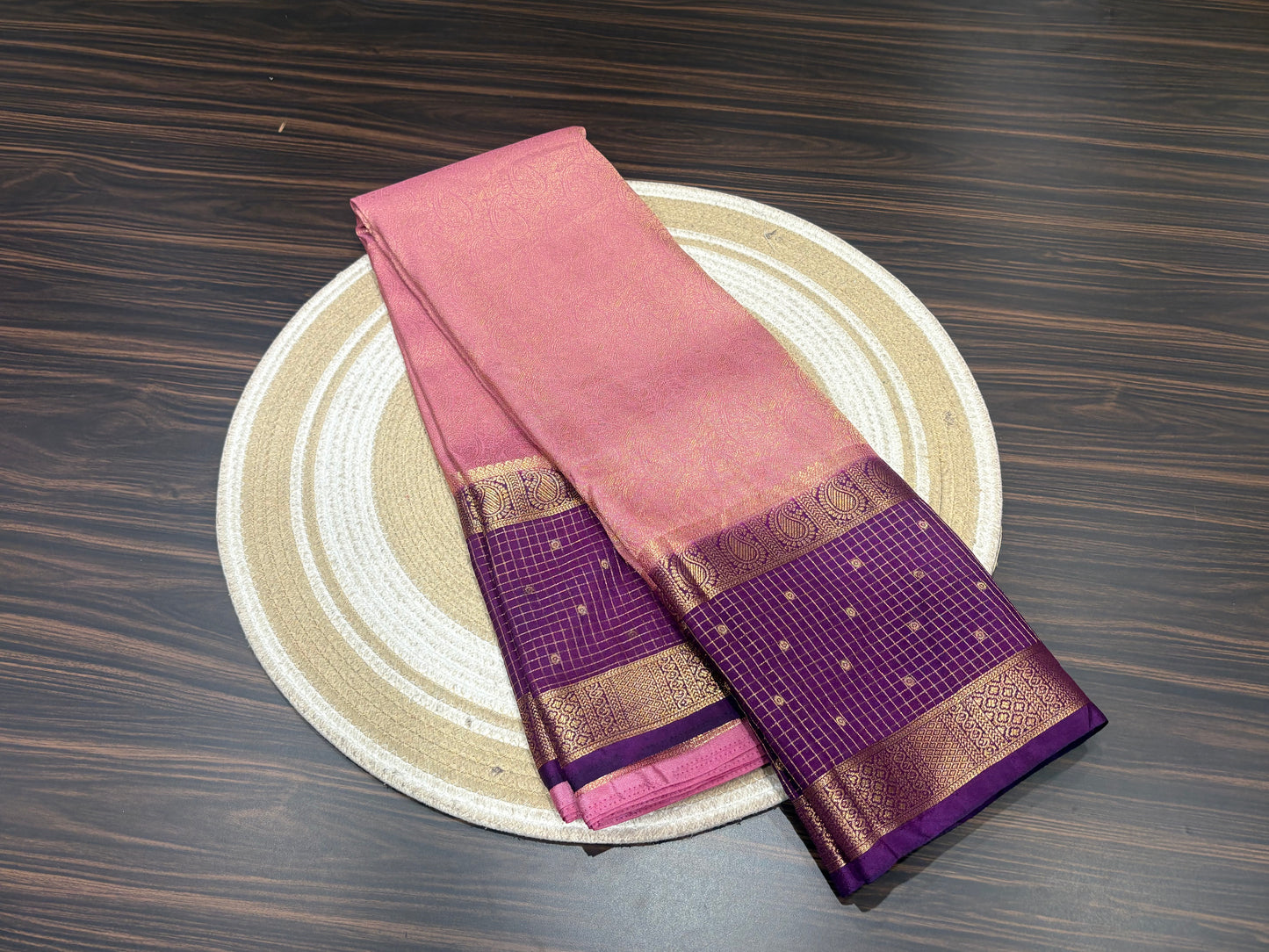 Semi Mysore Crape Saree