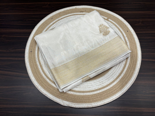 Satin crape saree