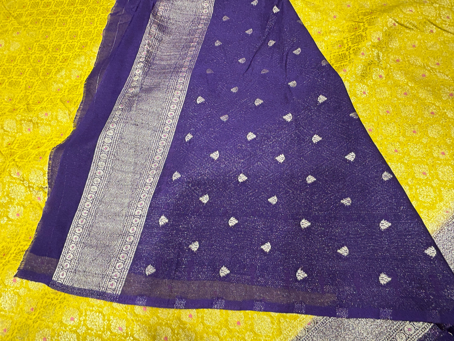 Chiffon crape saree