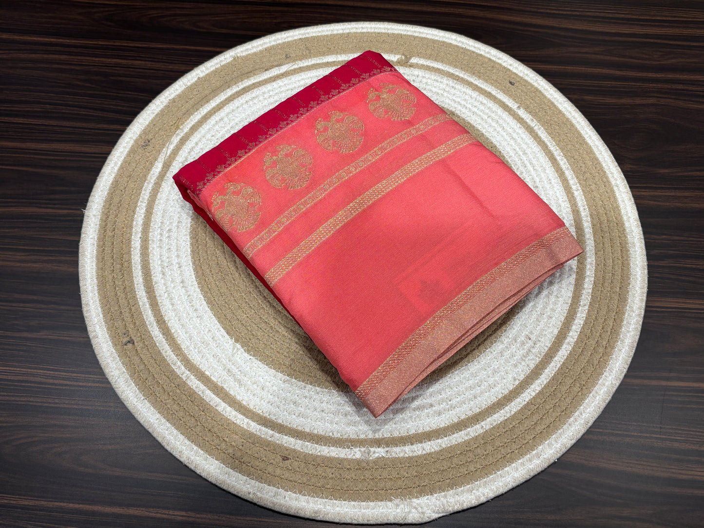 Wrinkle chiffon saree