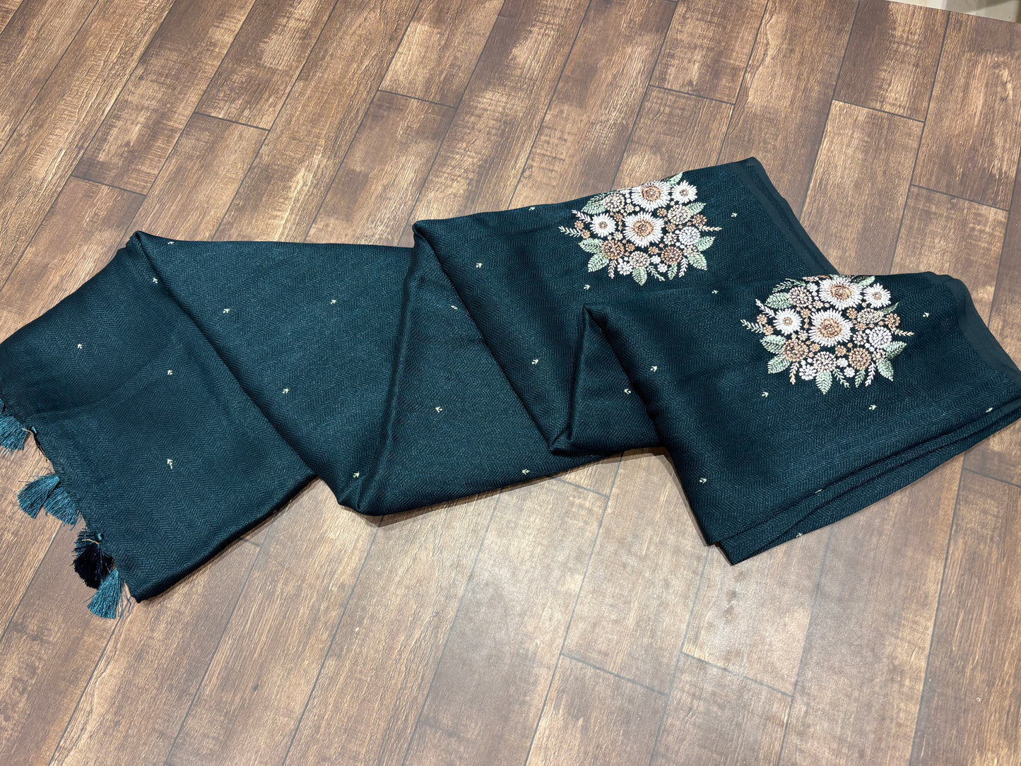 Soft tussar saree with thread work
