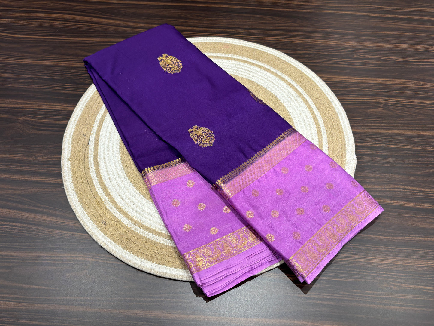 Semi Mysore crape saree