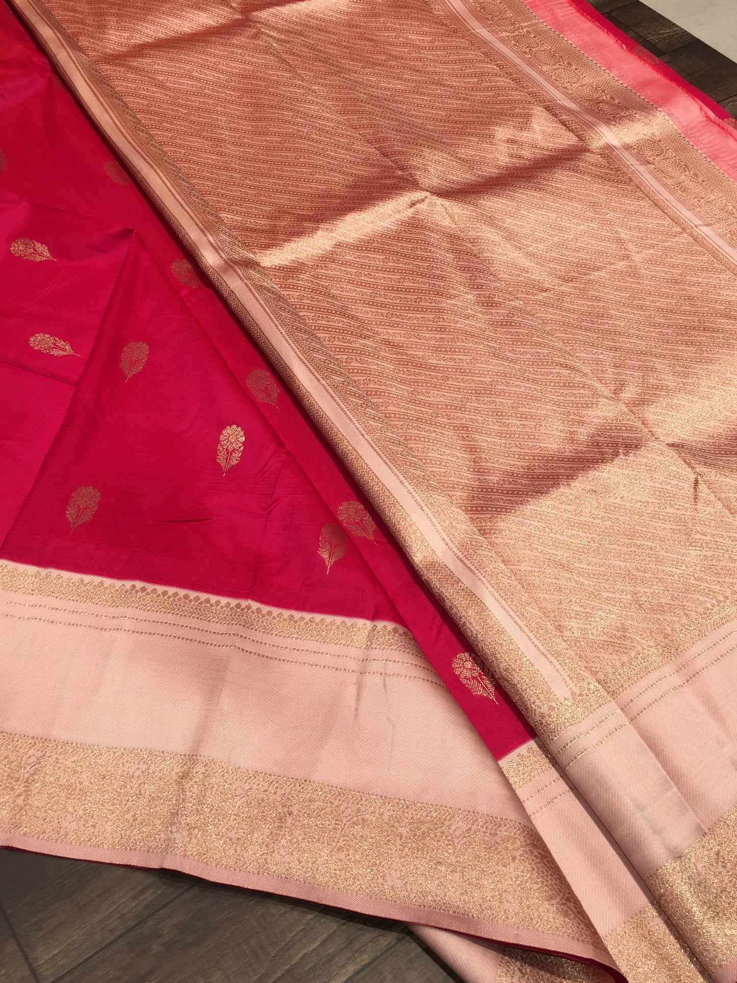Satin crape saree