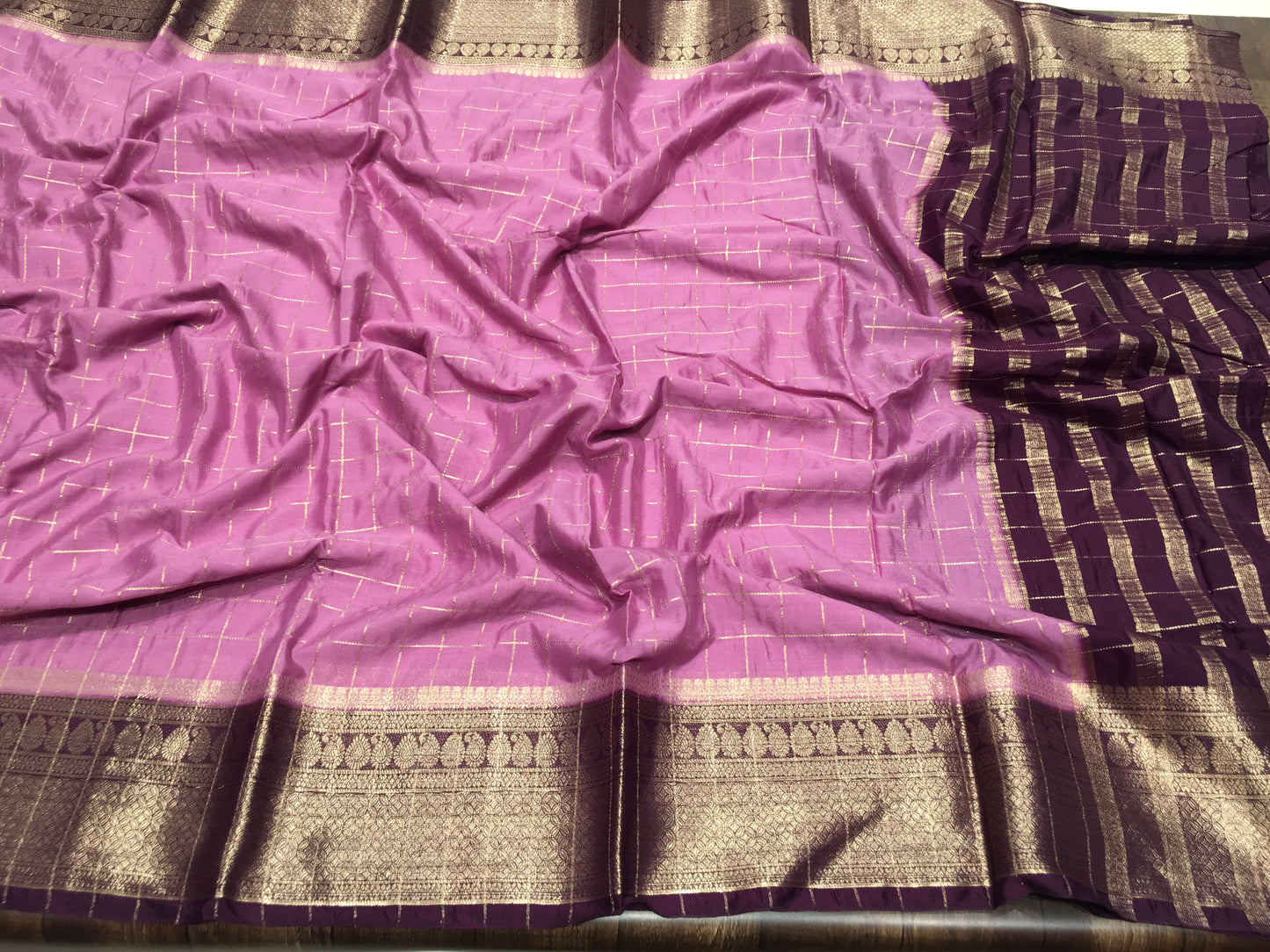 Semi Mysore Crape Saree