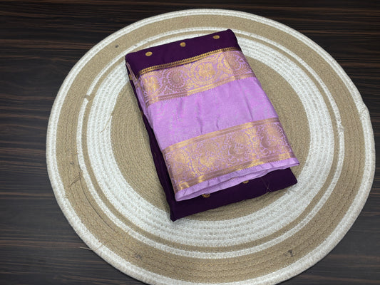 Semi Mysore crape saree