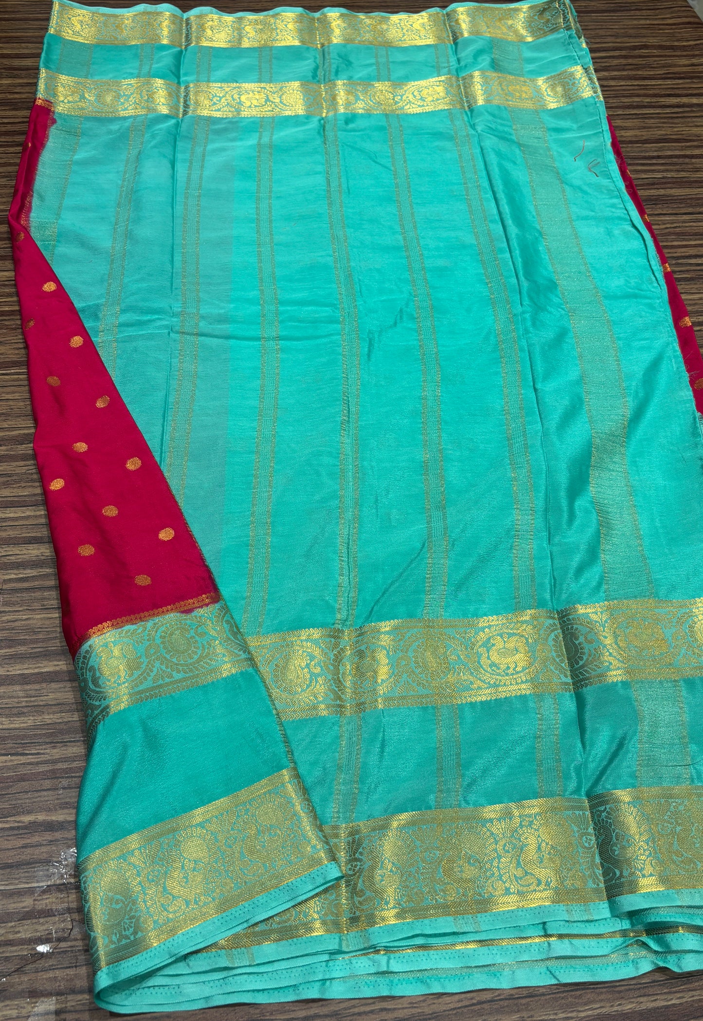 Semi Mysore crape saree