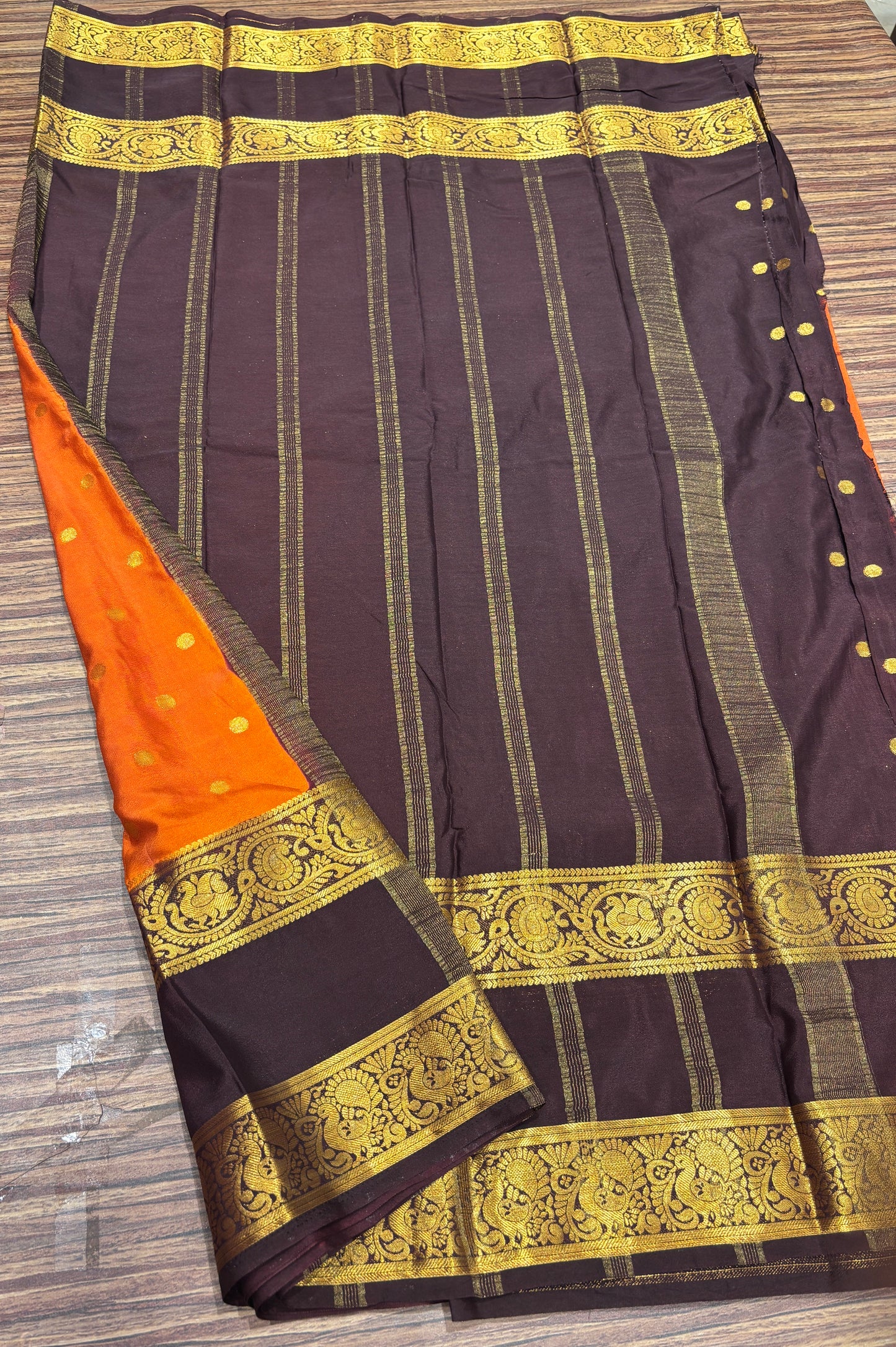 Semi Mysore crape saree