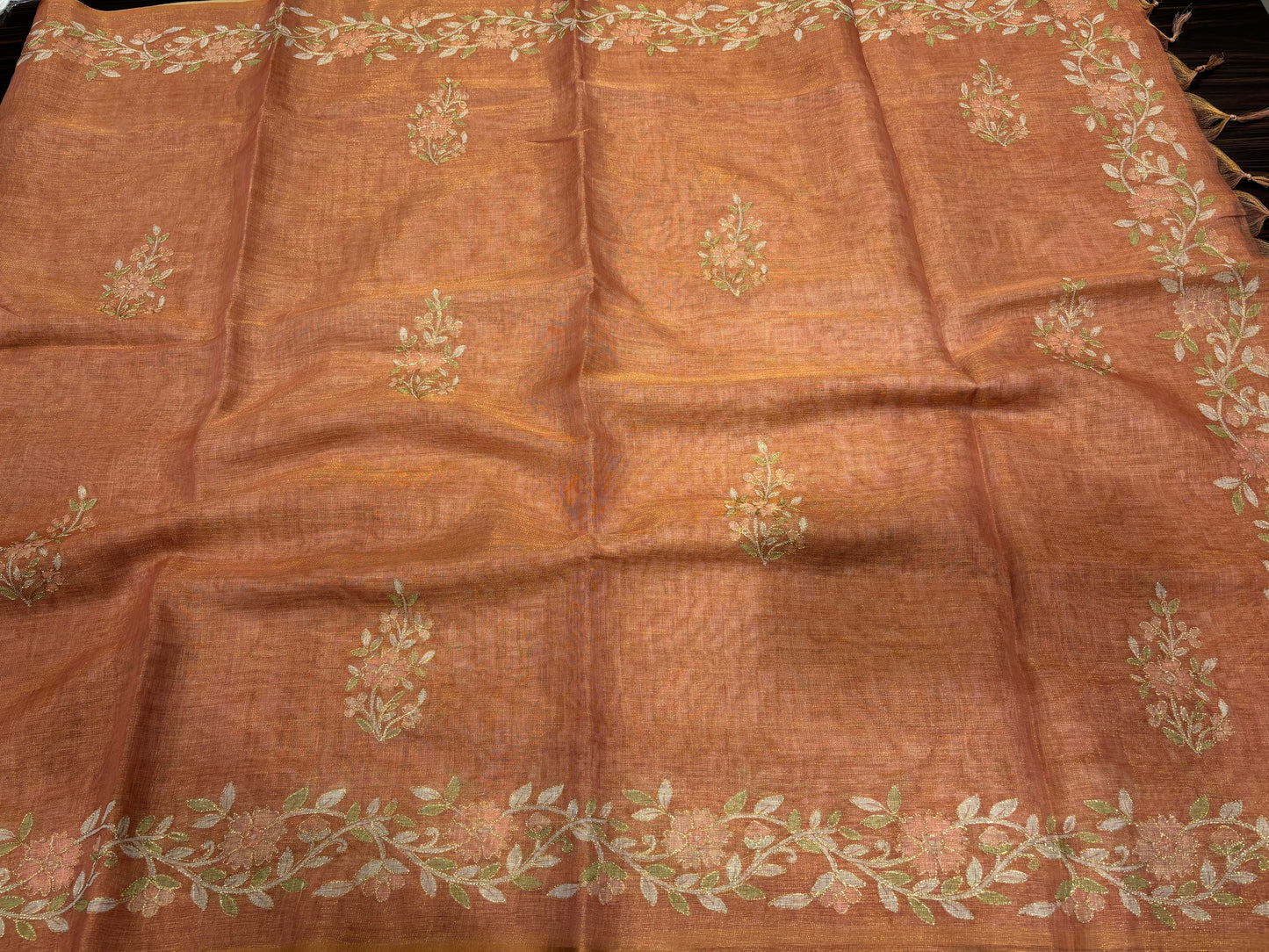 Tissue organza saree