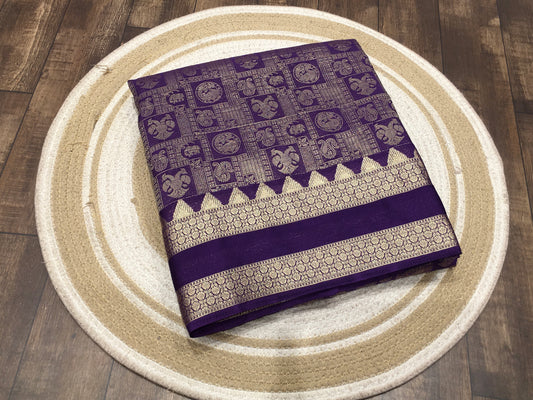 Chiffon broced saree