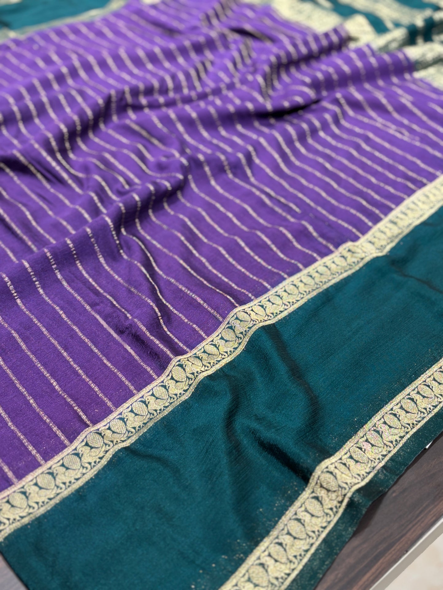 Chiffon crape saree