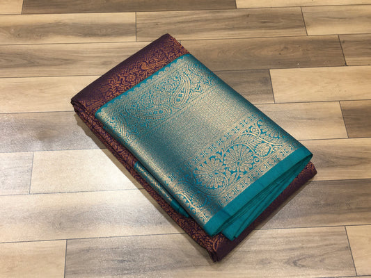 Semi Kanchipuram brocade
