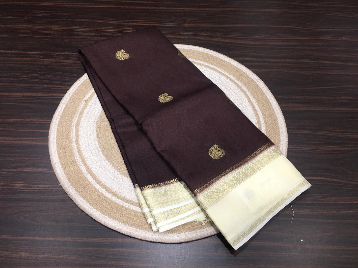 Moonga crape saree