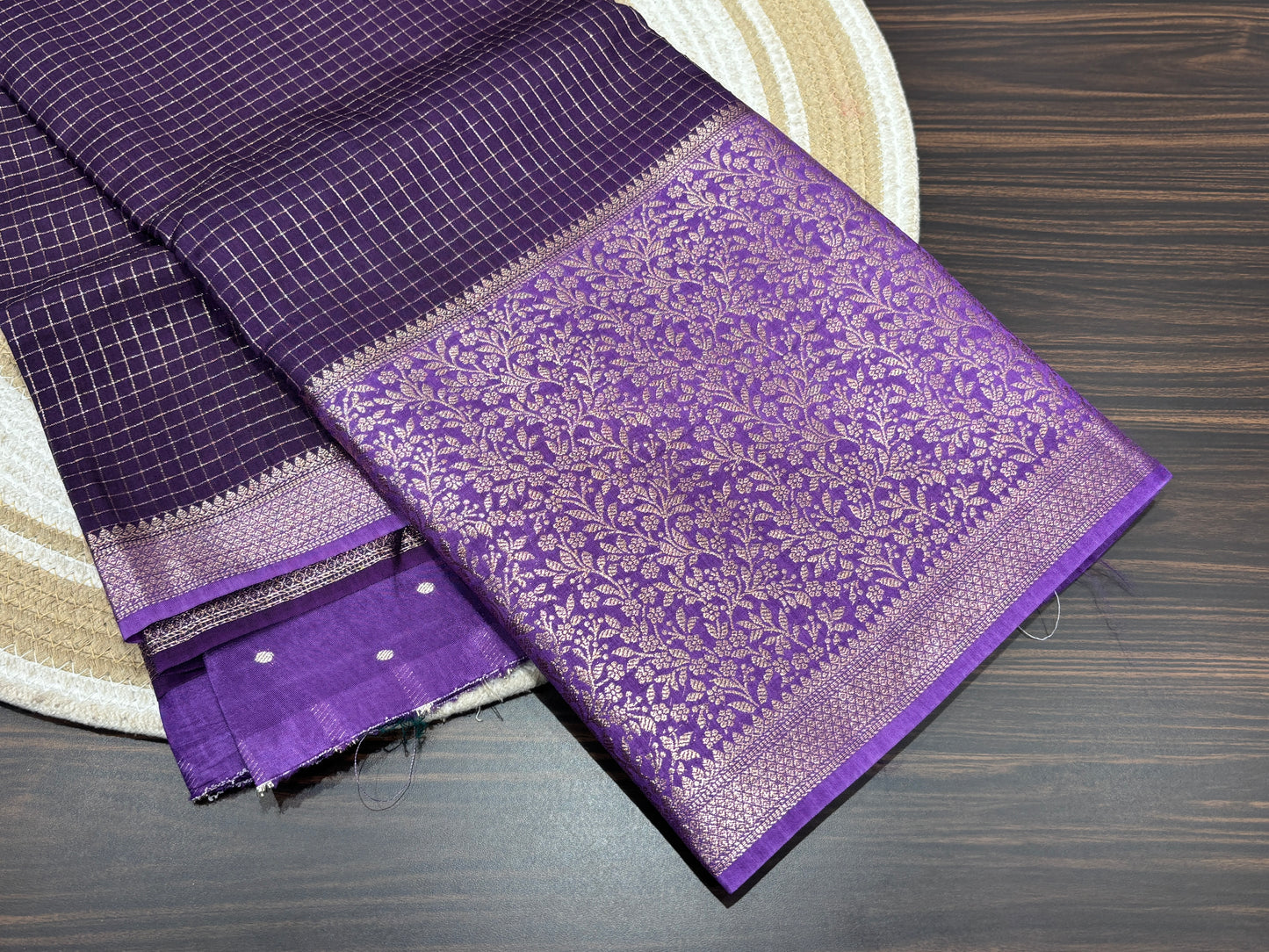 Moonga crape saree