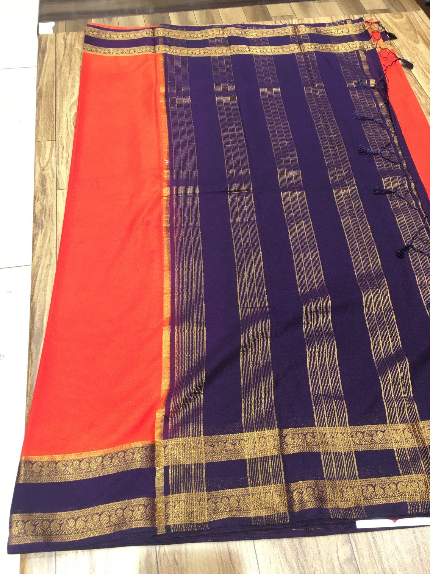 Semi Mysore Crape Silk