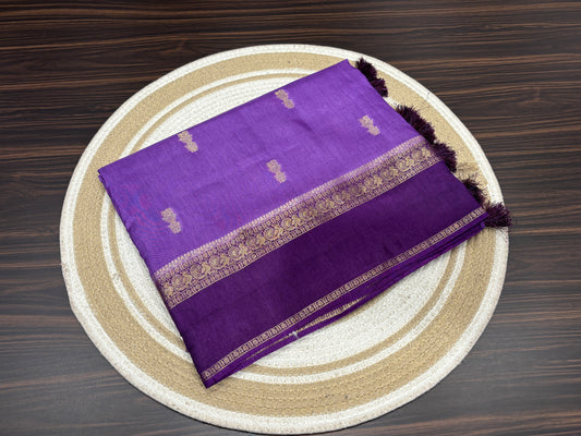 Satin crape saree