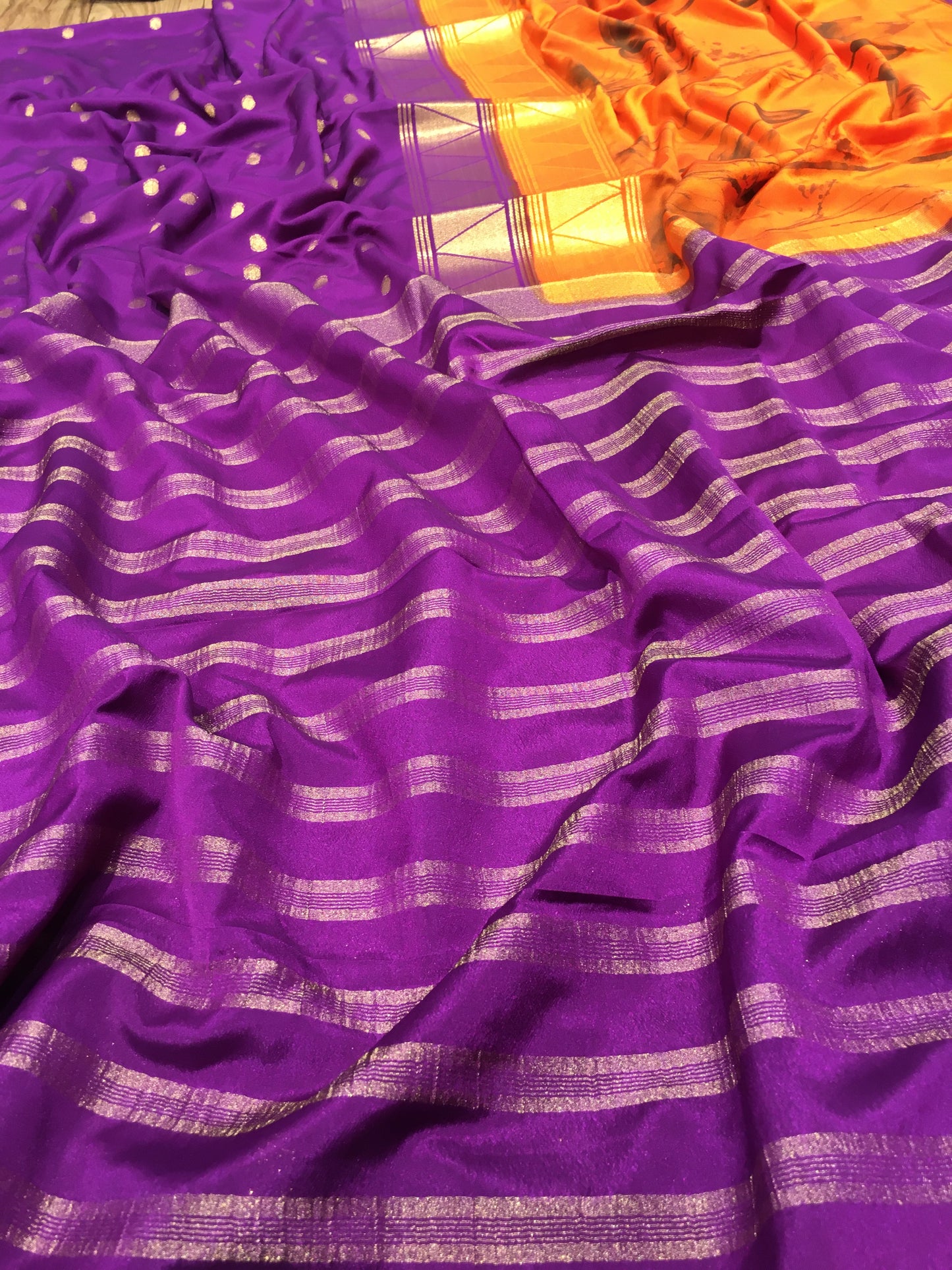 Semi Mysore Crape Silk