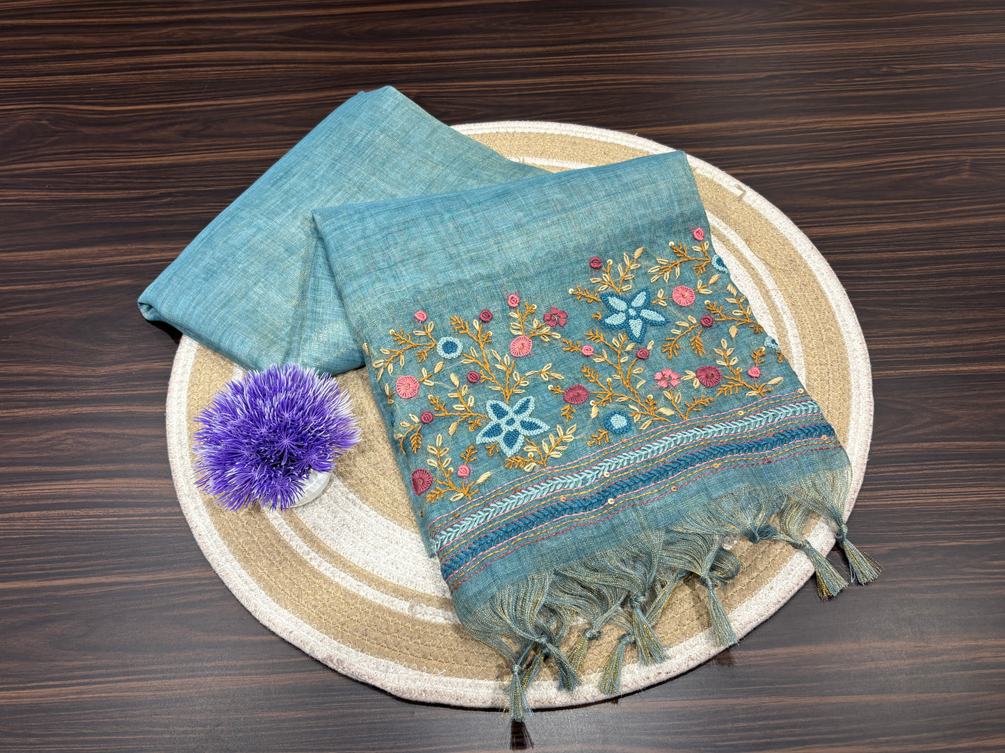 Lilen cotton saree