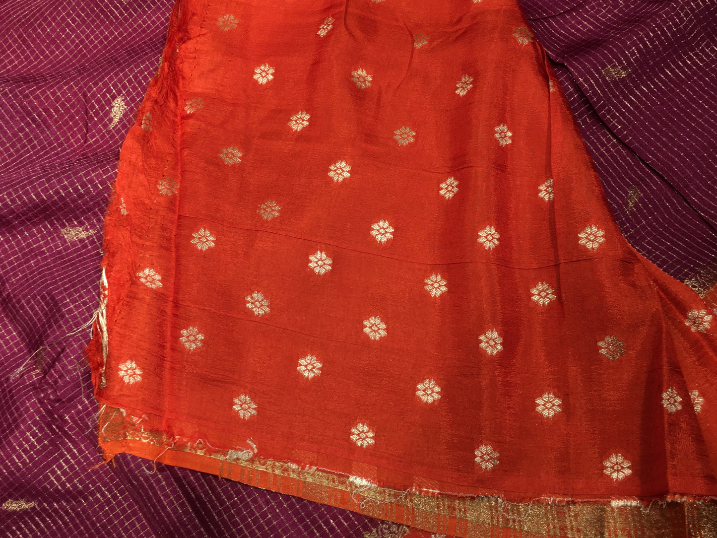 Moonga crape saree