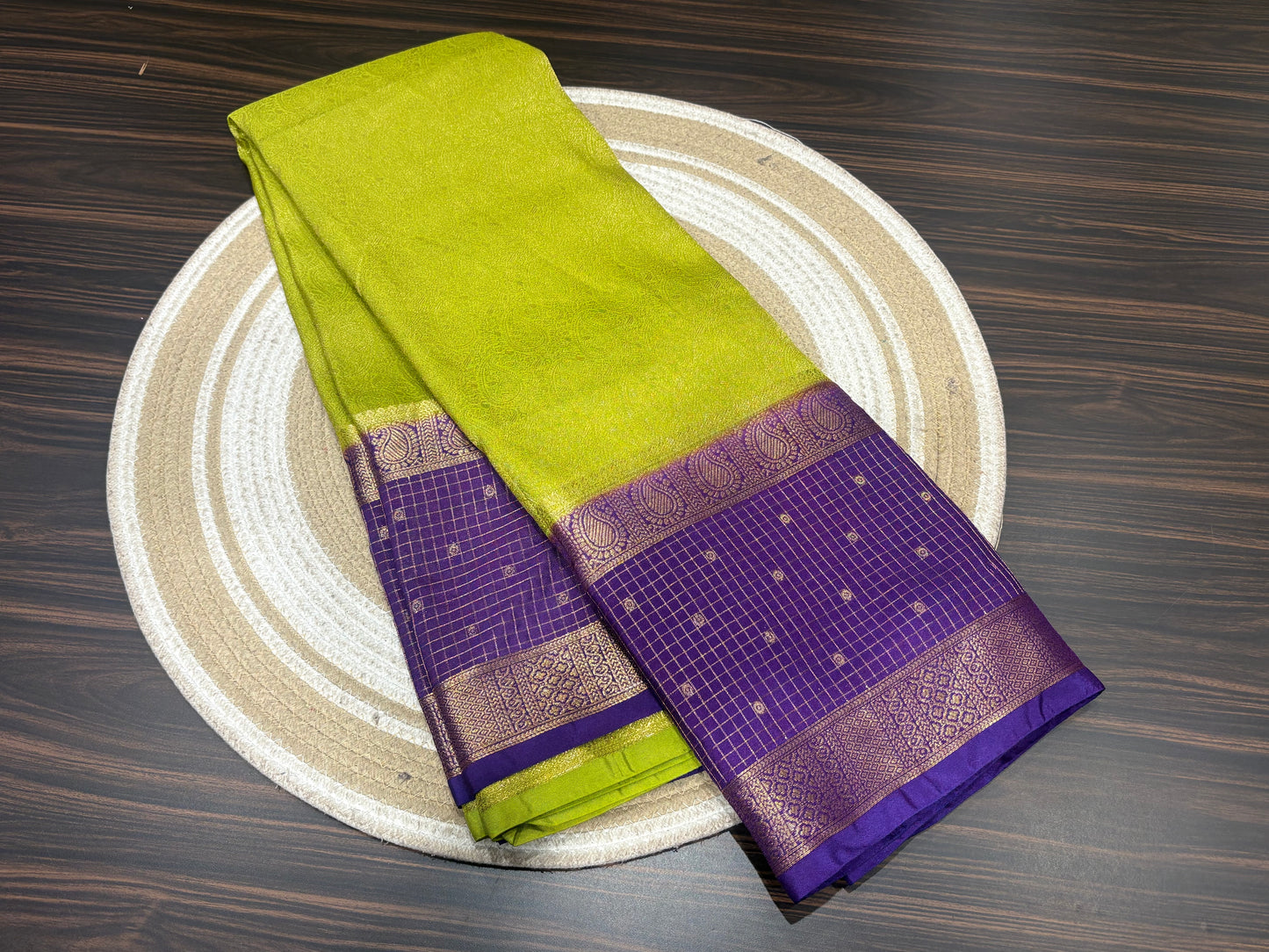 Semi Mysore Crape Saree