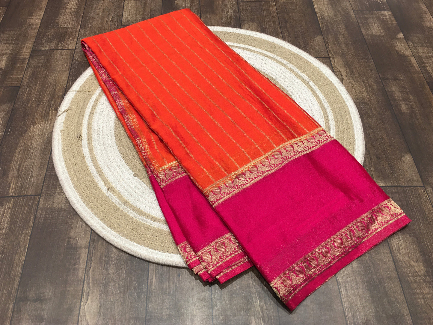 Wrinkle chiffon saree