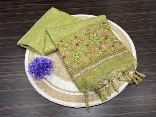 Lilen cotton saree