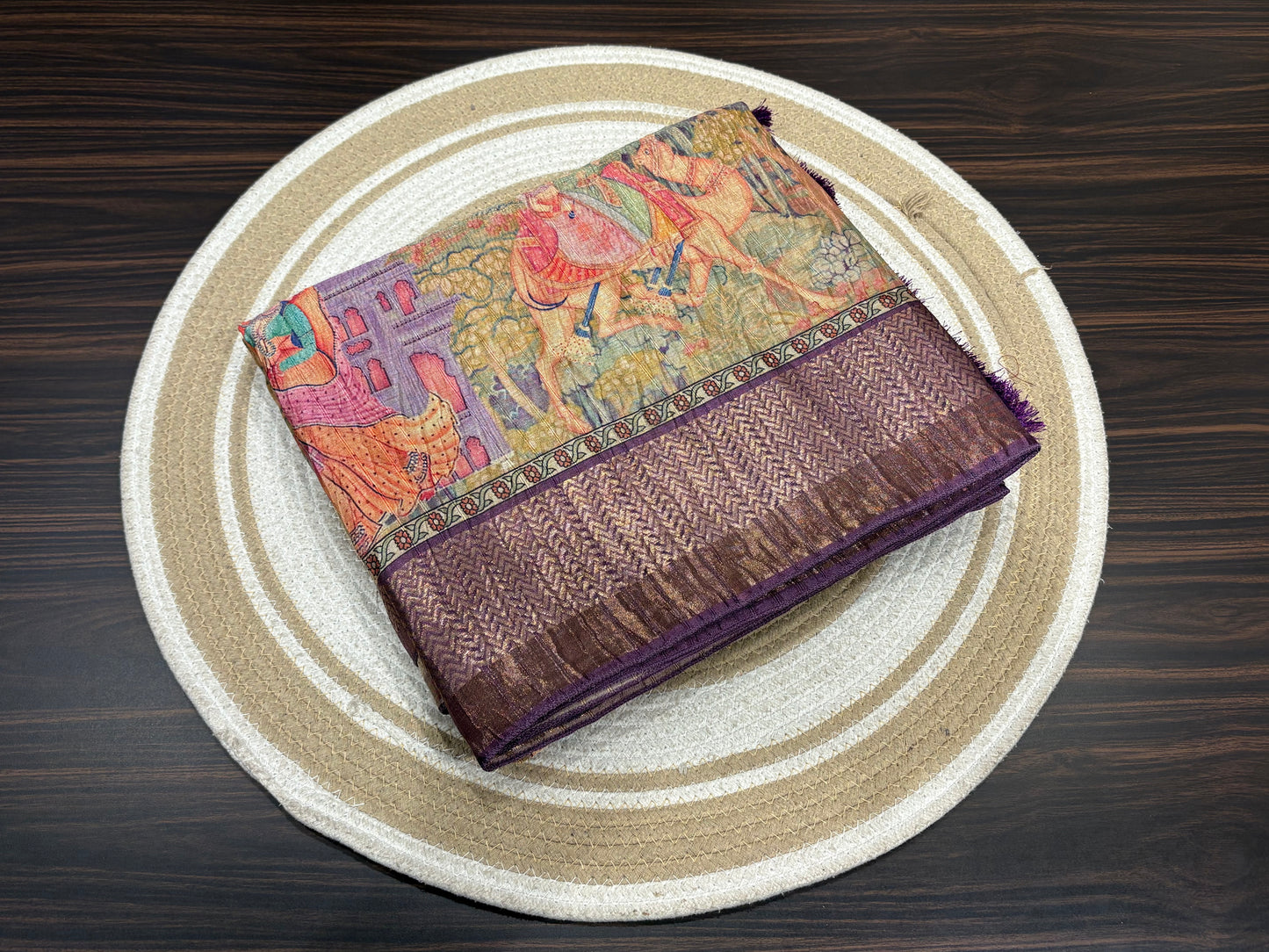 Plumeria silk saree