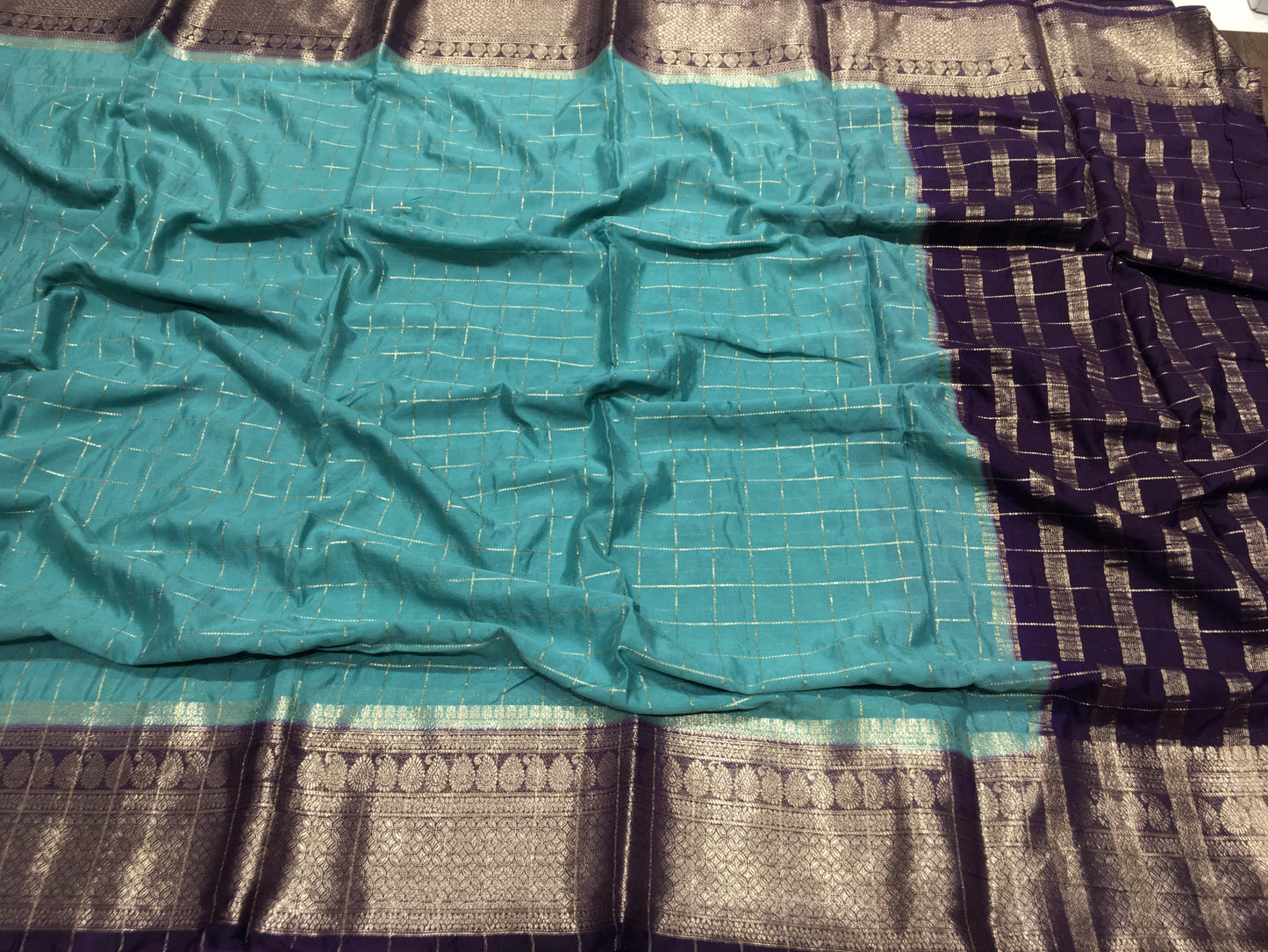 Semi Mysore Crape Saree