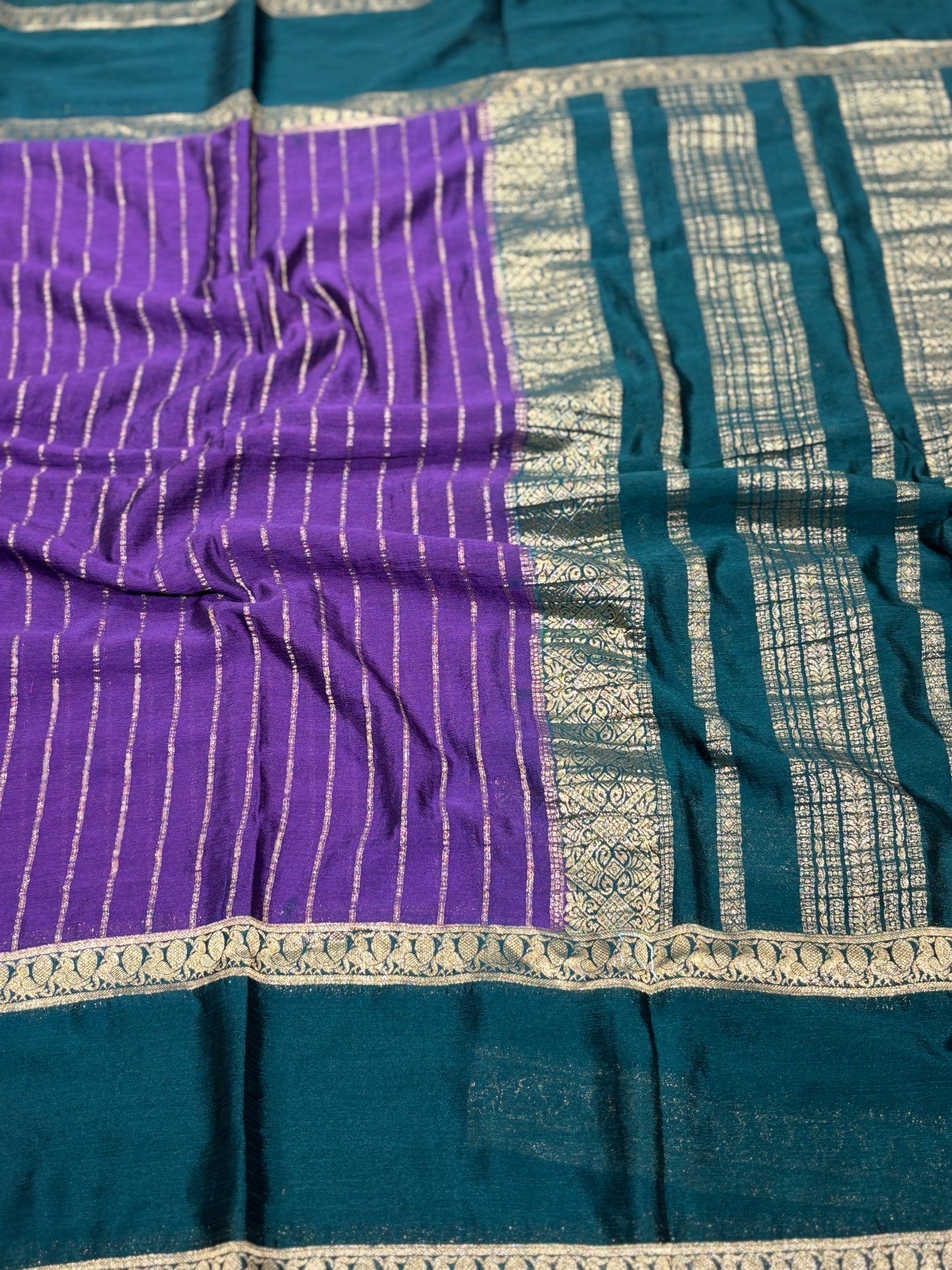 Chiffon crape saree