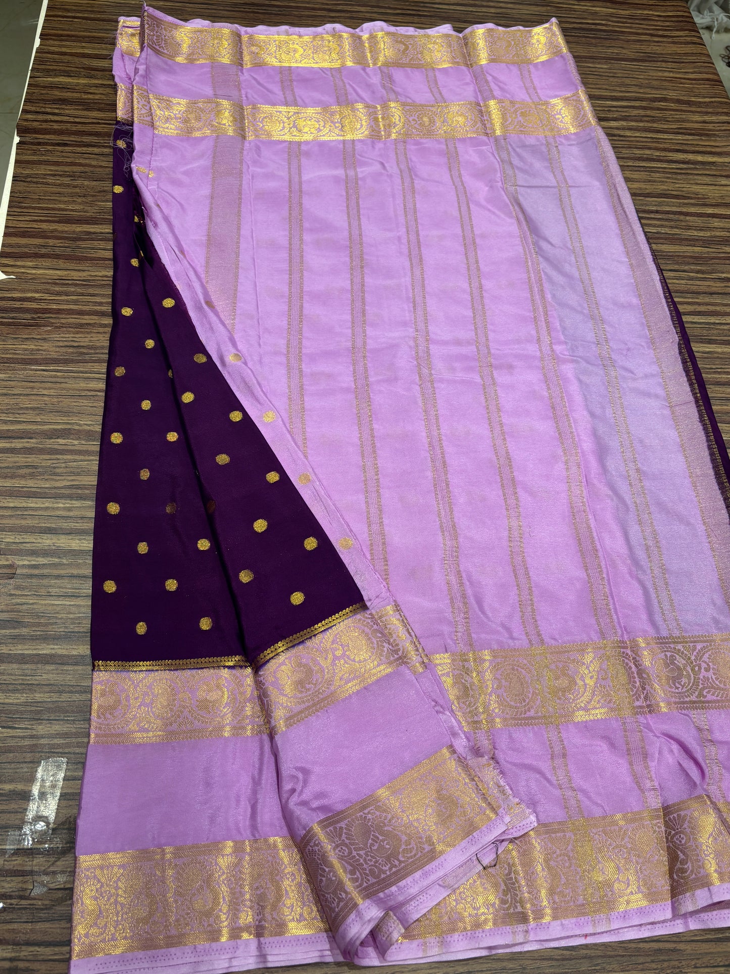 Semi Mysore crape saree
