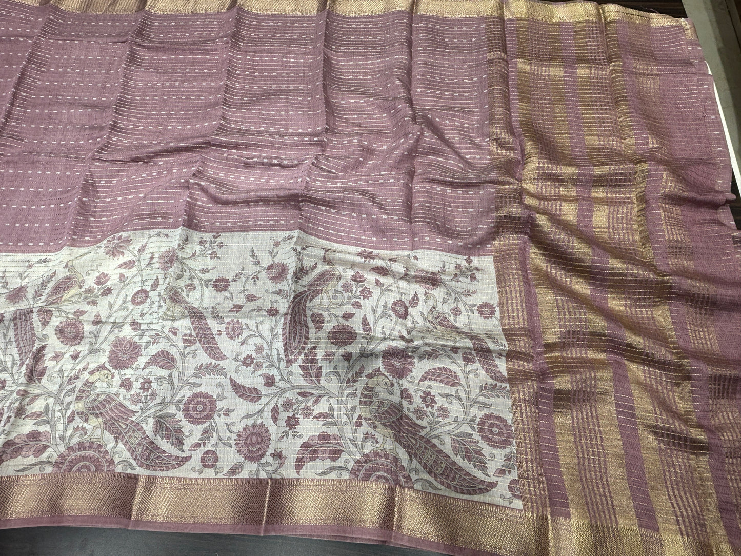 Butter crape saree