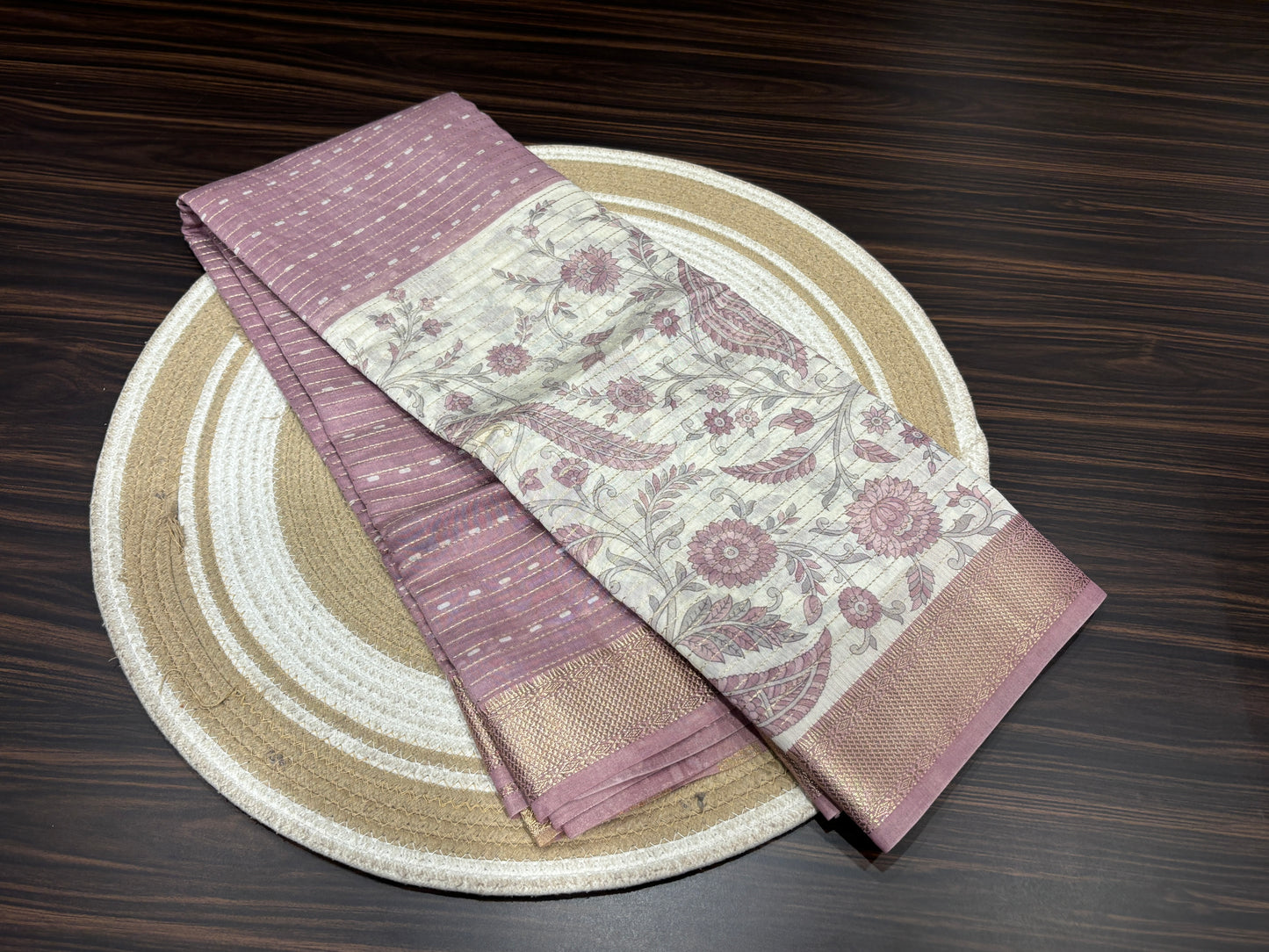 Butter crape saree