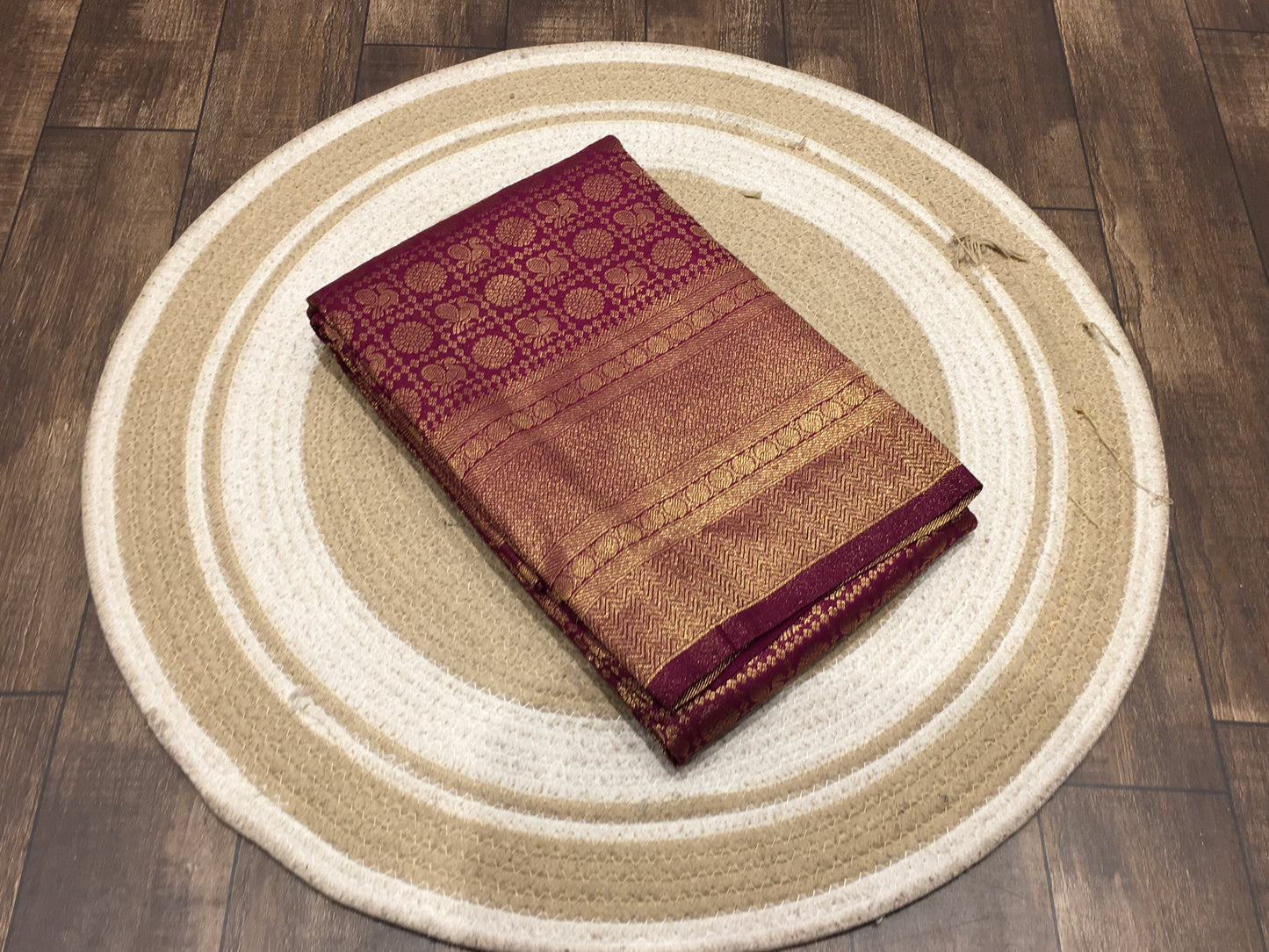 Satin crape saree