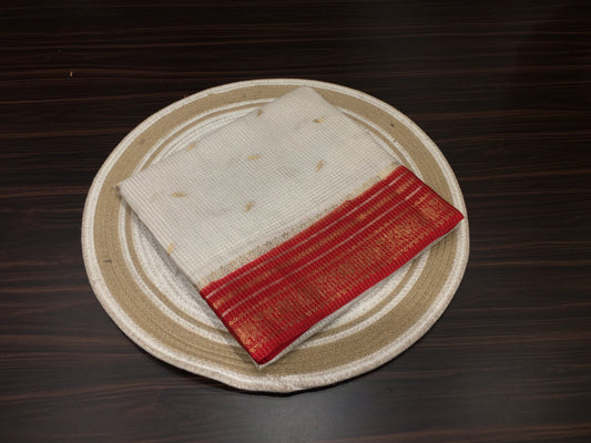 Moonga crape saree
