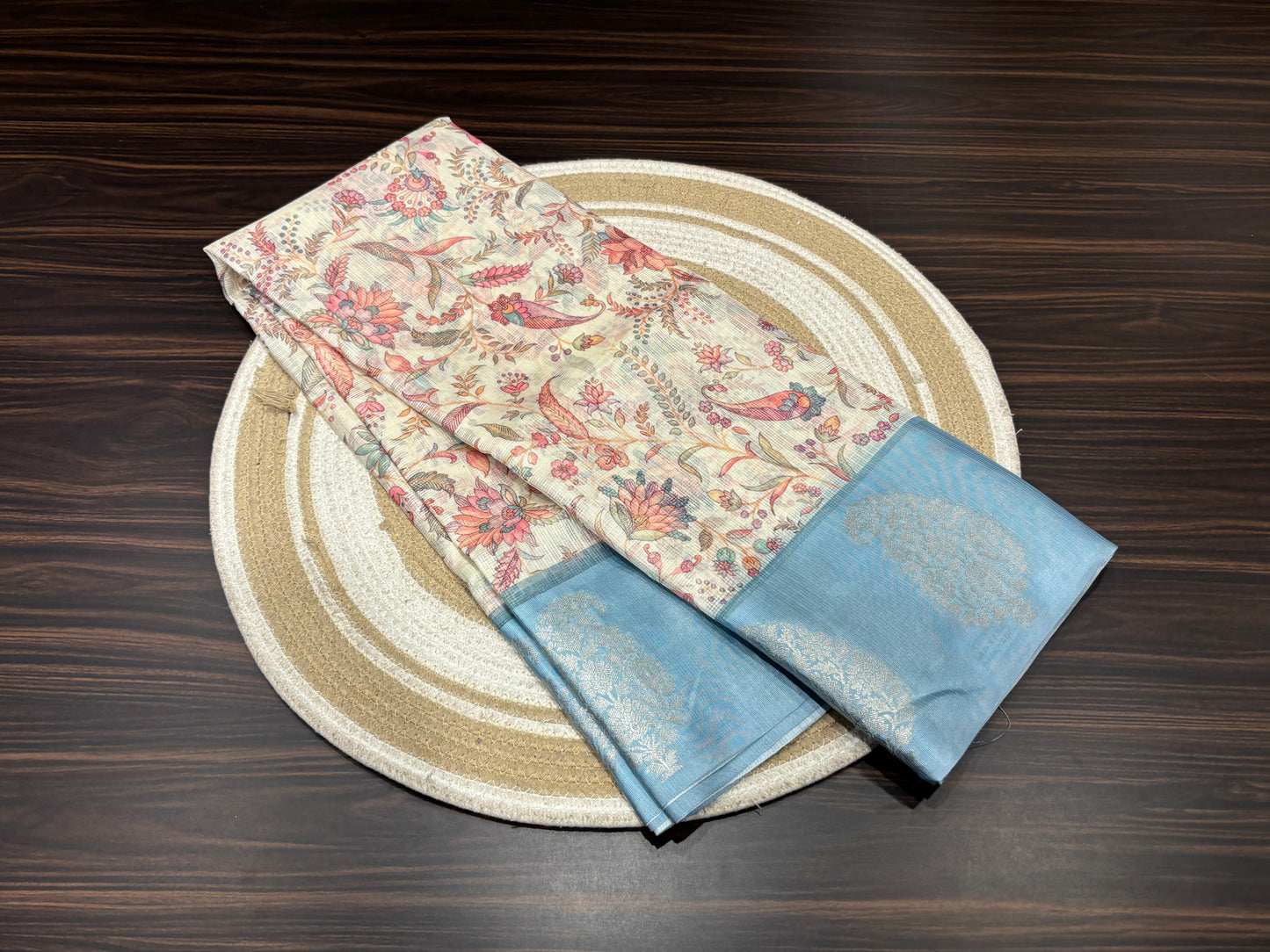 Semi tussar silk saree