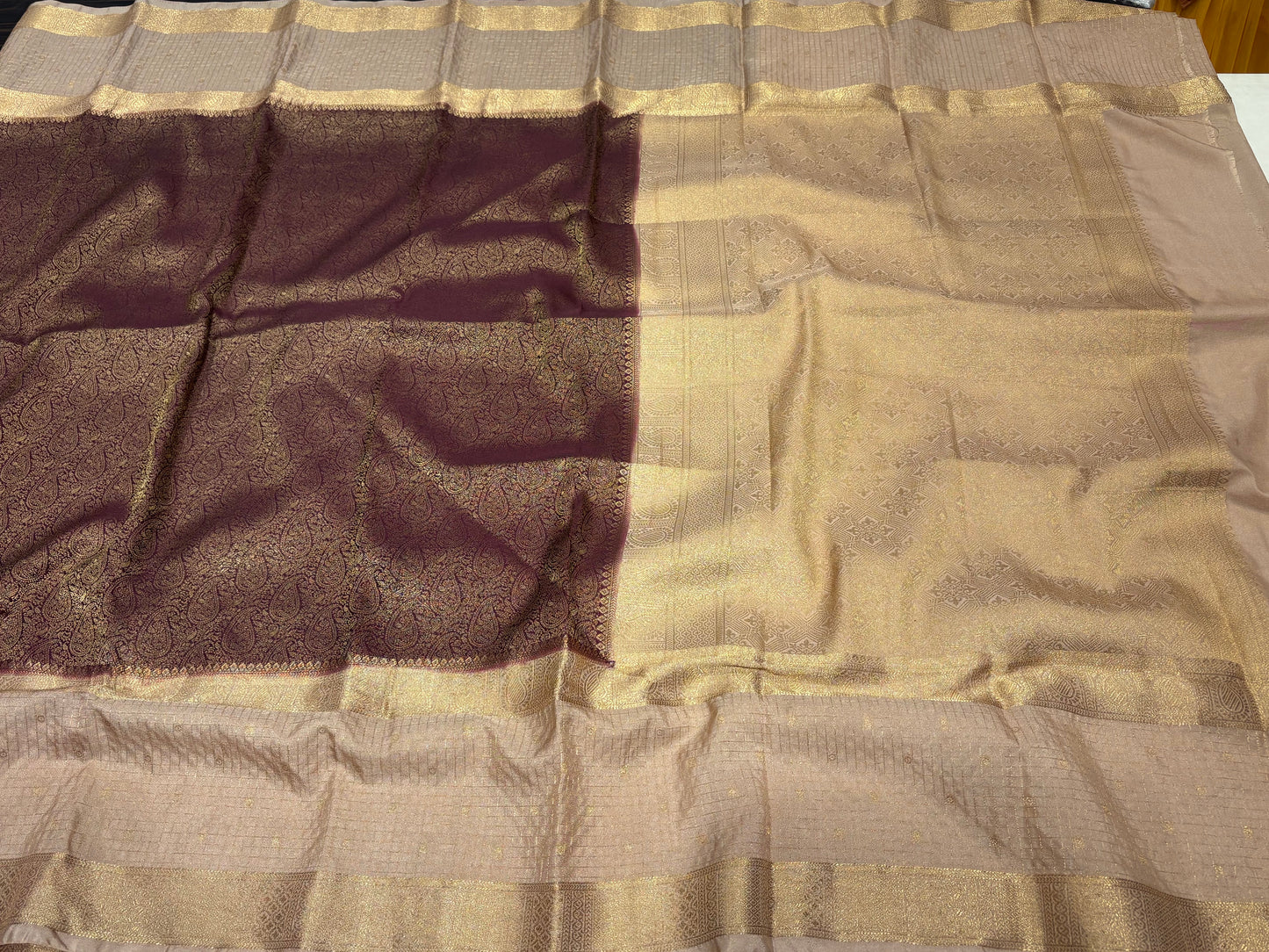 Semi Mysore Crape Saree