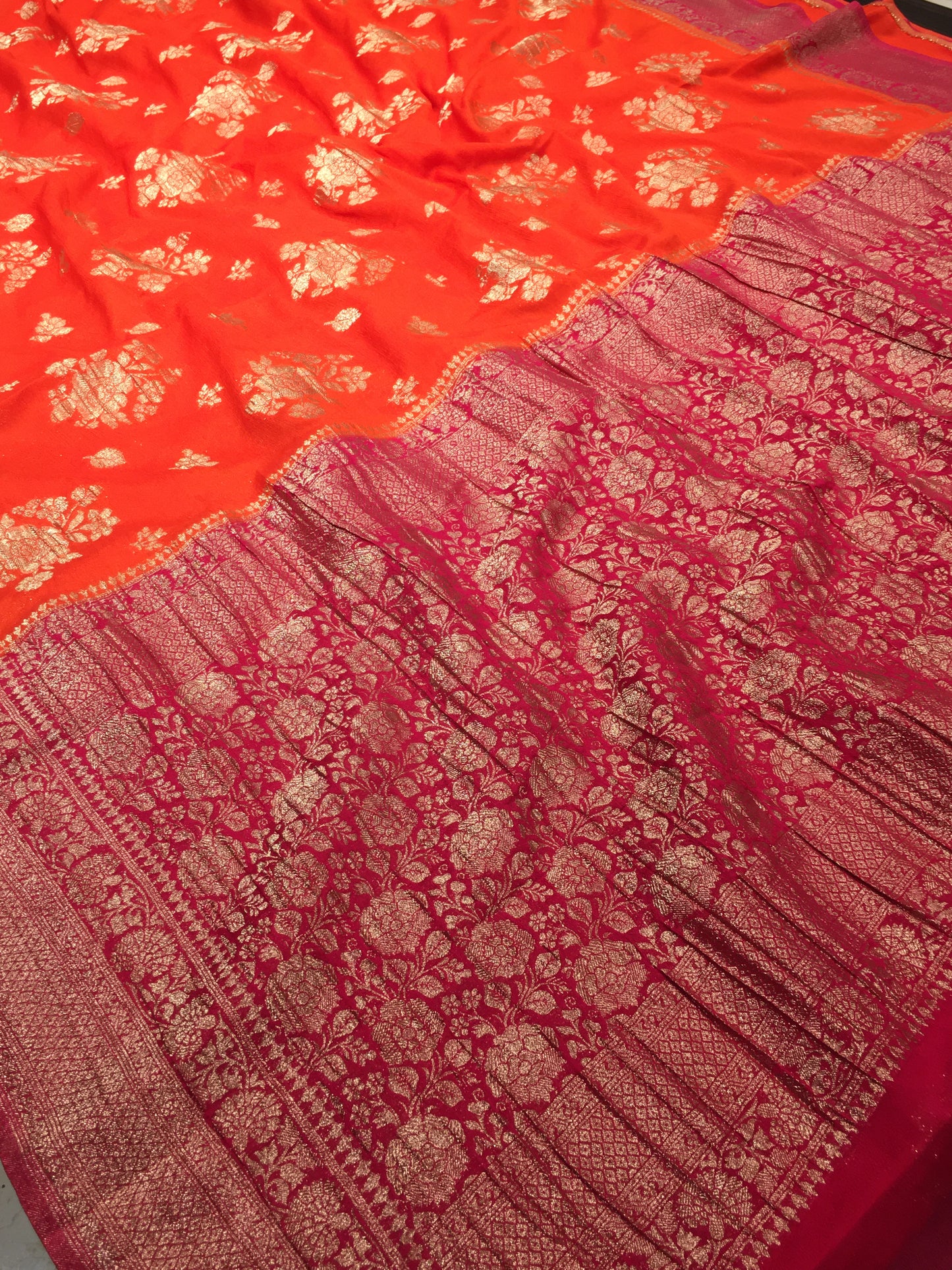 Chiffon georgette saree