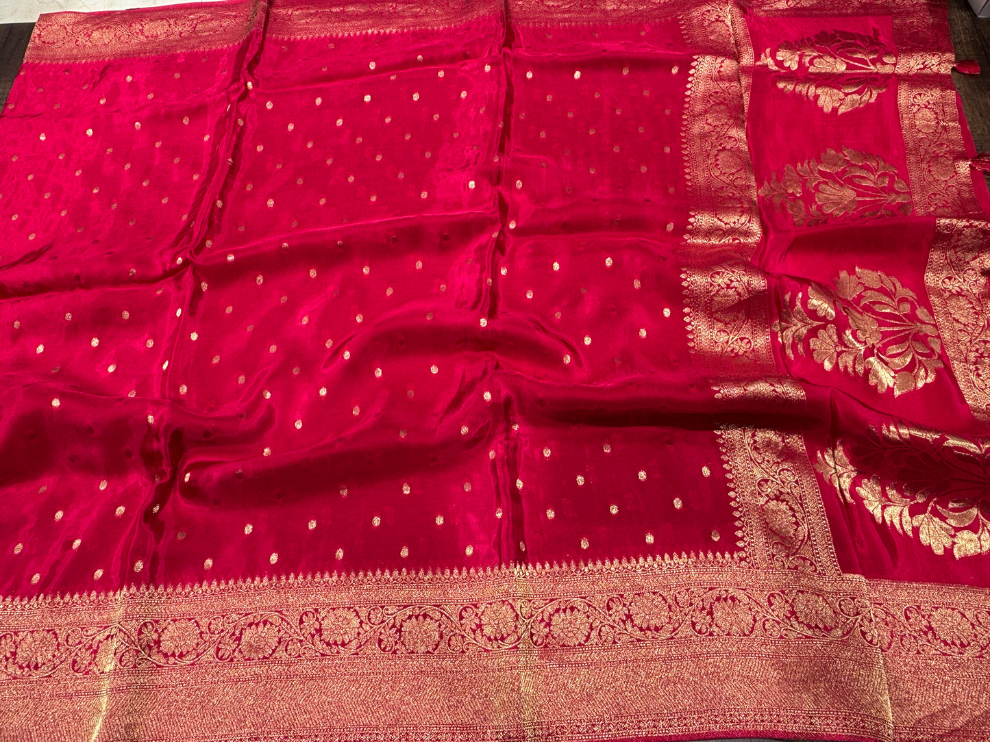 Satin crapes saree