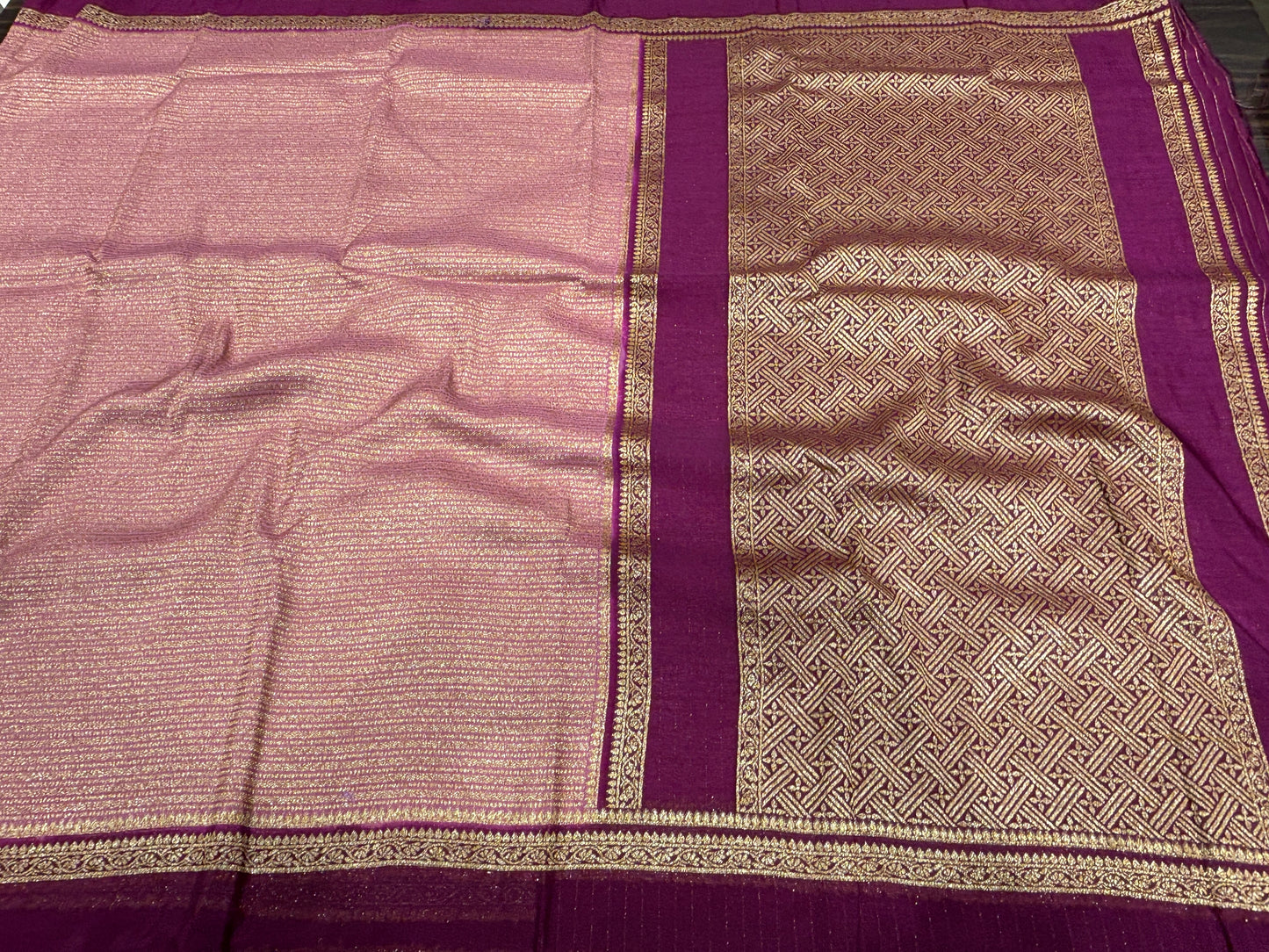 Dupion silk saree