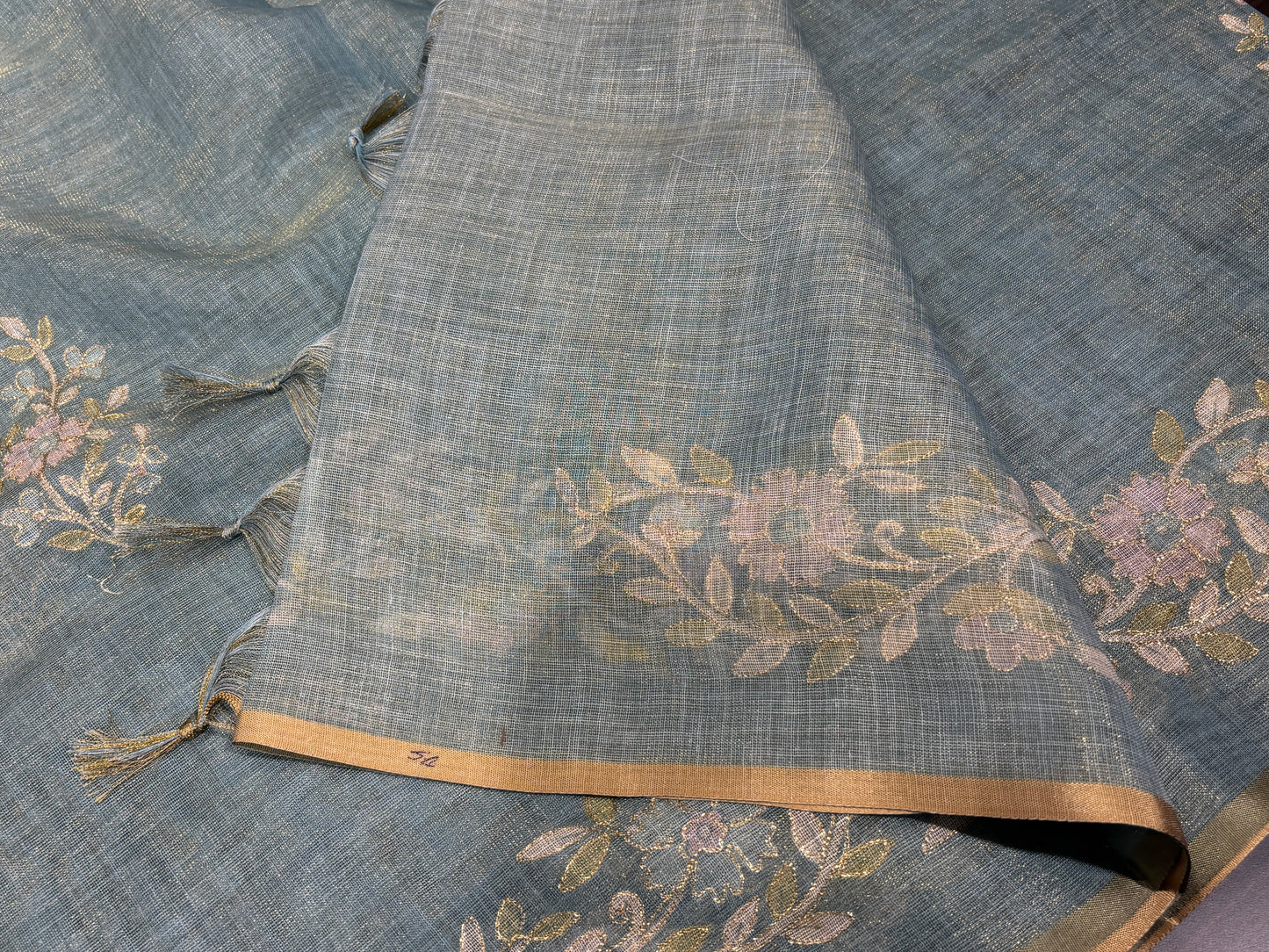 Tissue organza saree