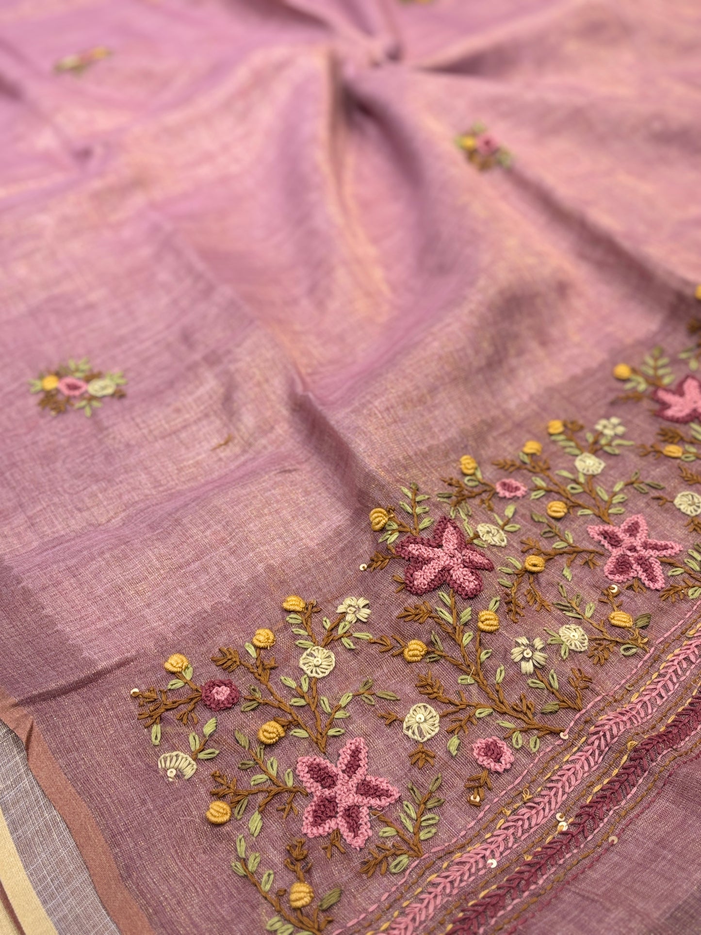 Lilen cotton saree