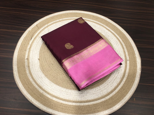 Moonga crape saree